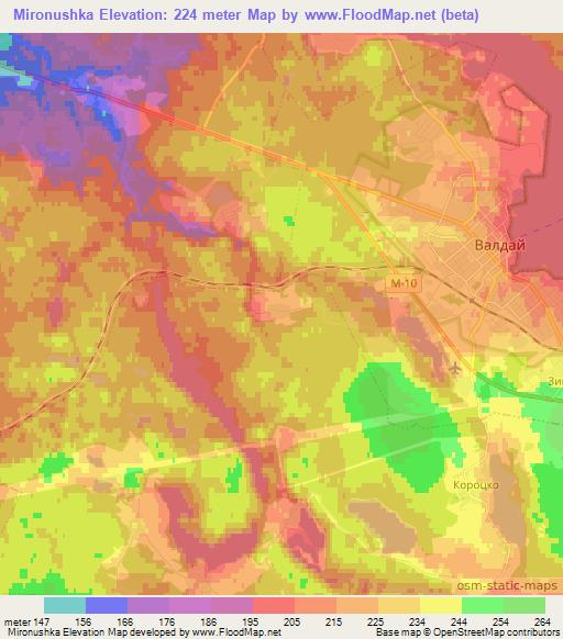 Mironushka,Russia Elevation Map