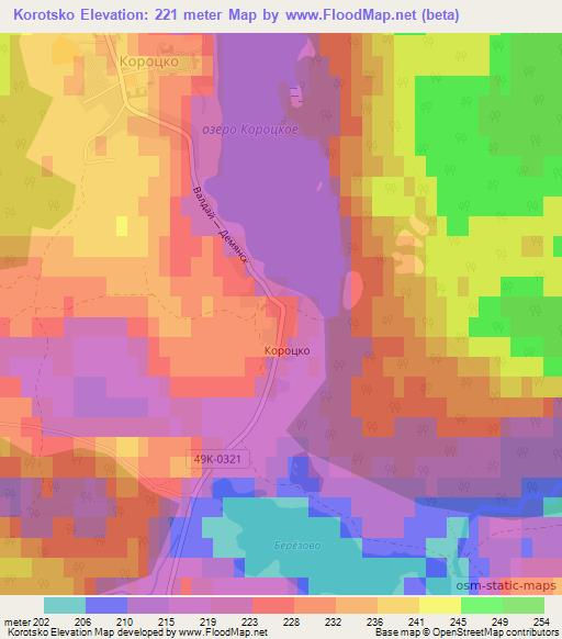 Korotsko,Russia Elevation Map