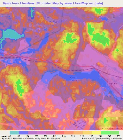 Ryadchino,Russia Elevation Map