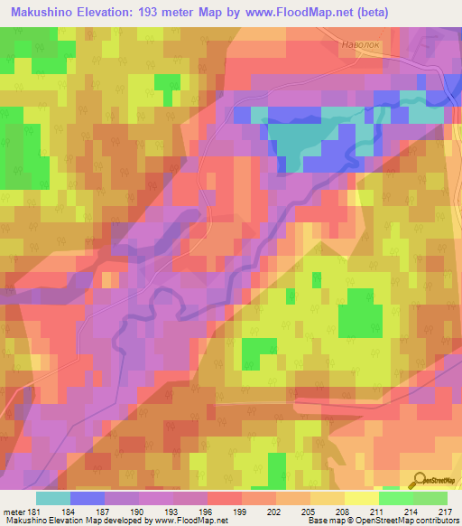 Makushino,Russia Elevation Map