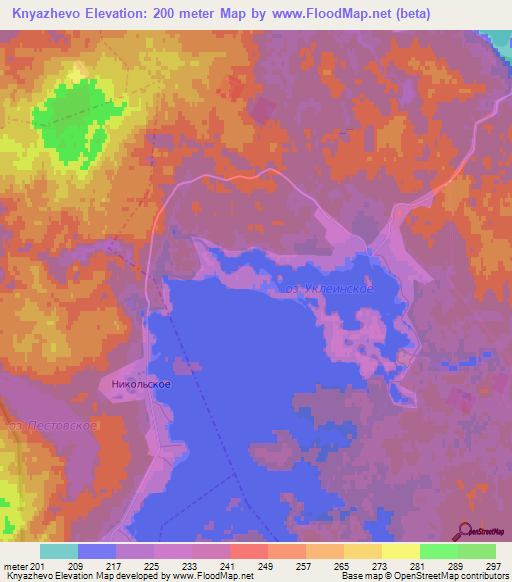 Knyazhevo,Russia Elevation Map