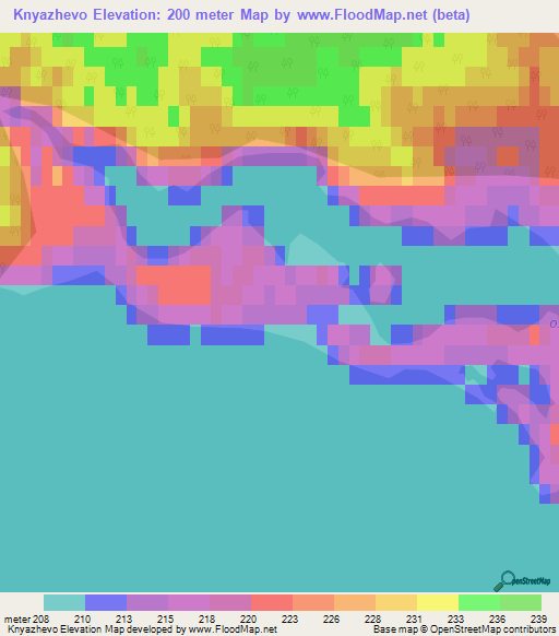 Knyazhevo,Russia Elevation Map