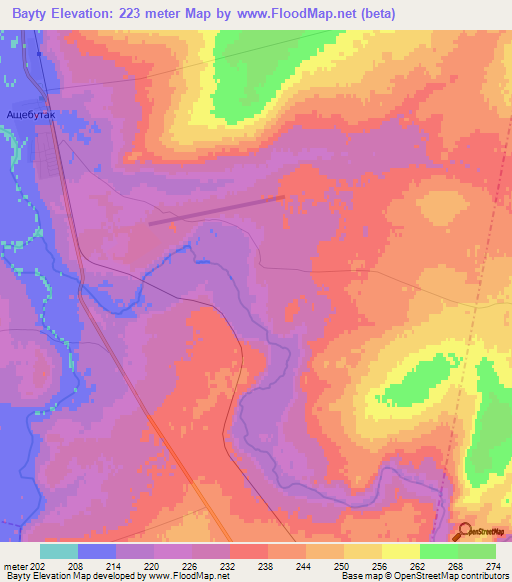 Bayty,Russia Elevation Map