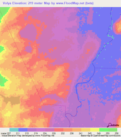 Volya,Russia Elevation Map