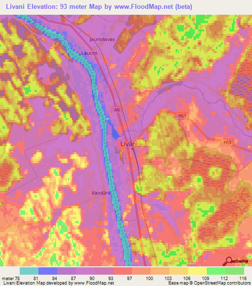 Livani,Latvia Elevation Map