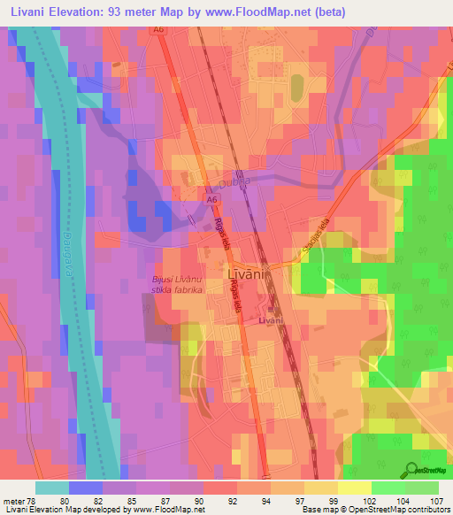 Livani,Latvia Elevation Map