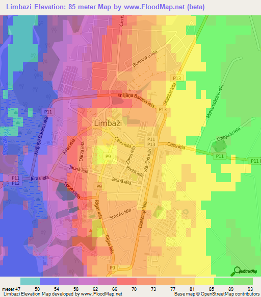 Limbazi,Latvia Elevation Map