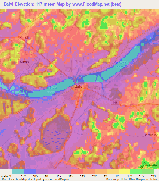 Balvi,Latvia Elevation Map