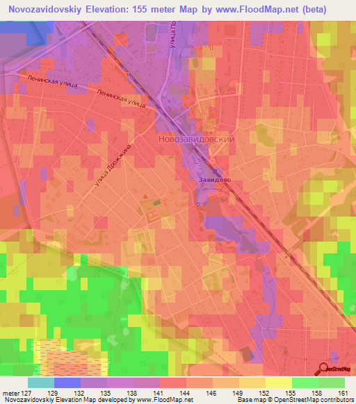 Novozavidovskiy,Russia Elevation Map