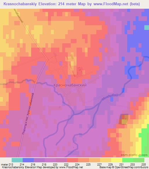 Krasnochabanskiy,Russia Elevation Map