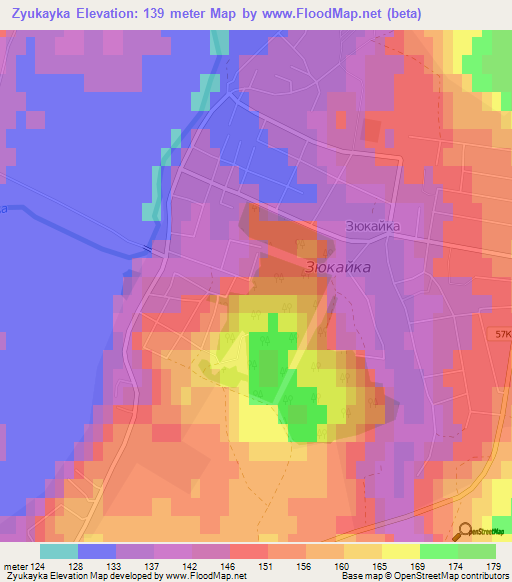 Zyukayka,Russia Elevation Map