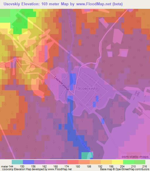 Usovskiy,Russia Elevation Map