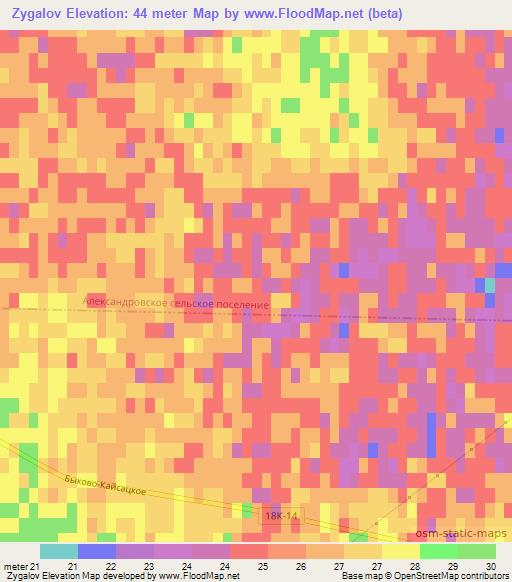 Zygalov,Russia Elevation Map