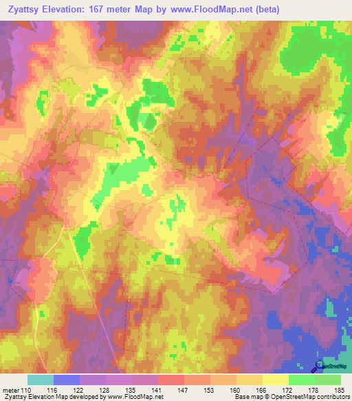 Zyattsy,Russia Elevation Map