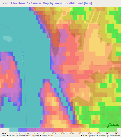 Zvoz,Russia Elevation Map