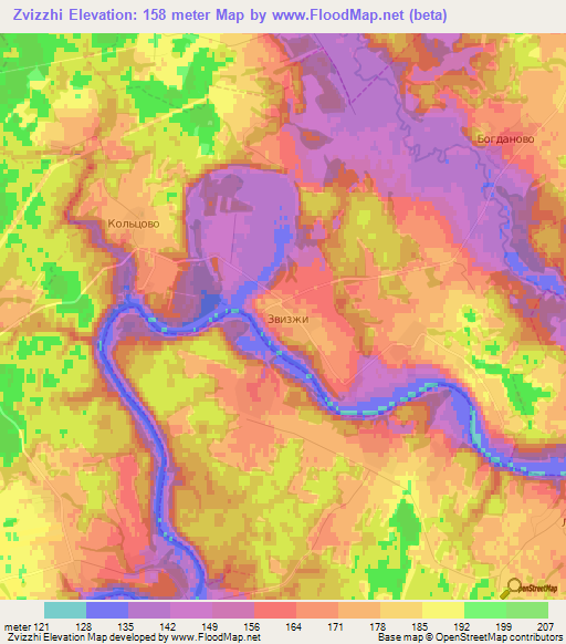 Zvizzhi,Russia Elevation Map