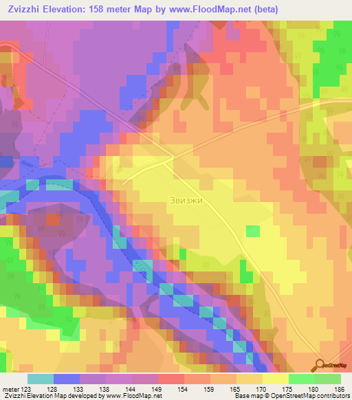 Zvizzhi,Russia Elevation Map