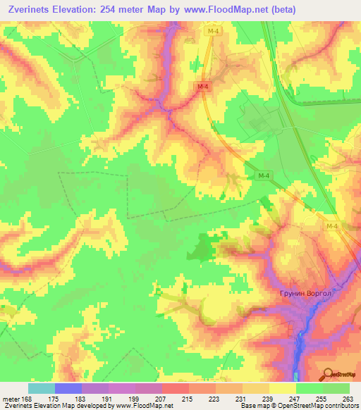 Zverinets,Russia Elevation Map