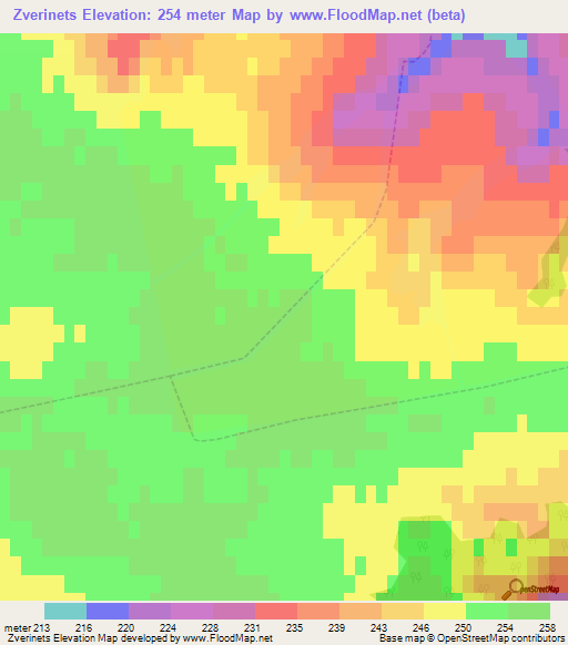 Zverinets,Russia Elevation Map