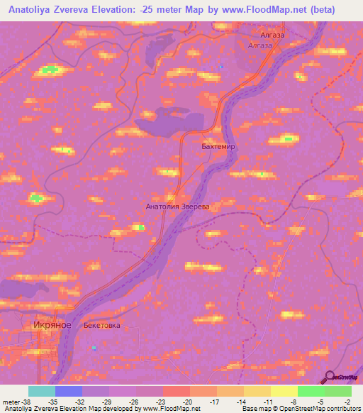 Anatoliya Zvereva,Russia Elevation Map