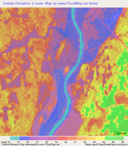 Zvanka,Russia Elevation Map