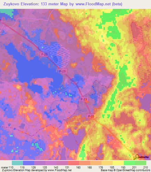 Zuykovo,Russia Elevation Map