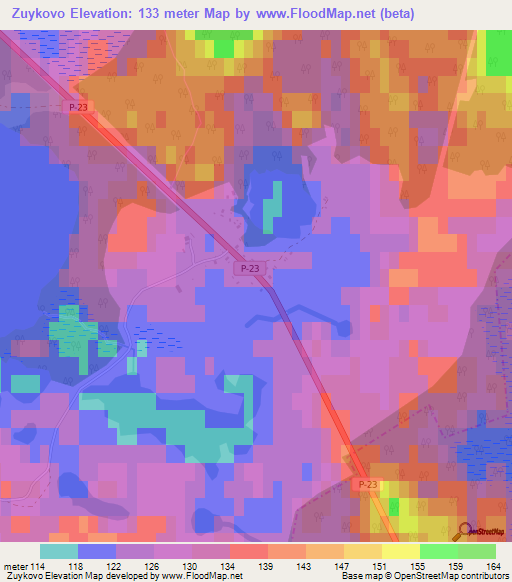 Zuykovo,Russia Elevation Map