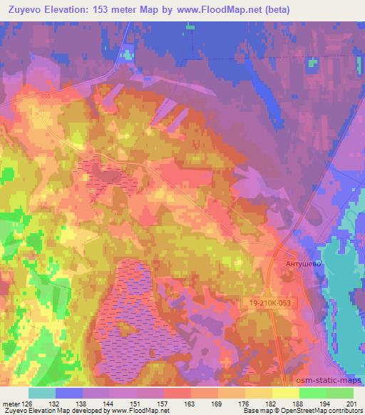 Zuyevo,Russia Elevation Map