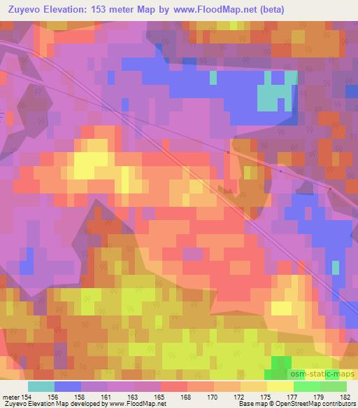 Zuyevo,Russia Elevation Map