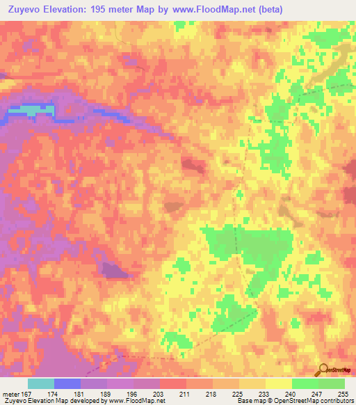 Zuyevo,Russia Elevation Map