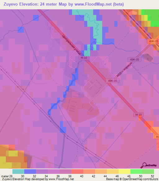 Zuyevo,Russia Elevation Map