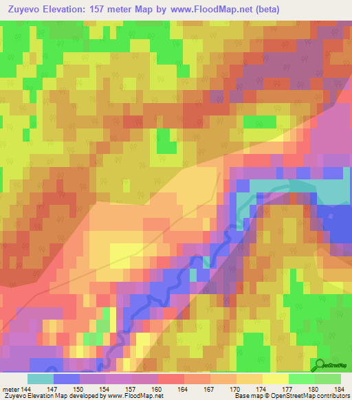 Zuyevo,Russia Elevation Map