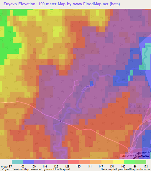 Zuyevo,Russia Elevation Map