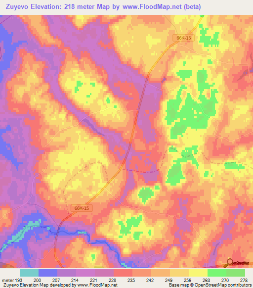 Zuyevo,Russia Elevation Map