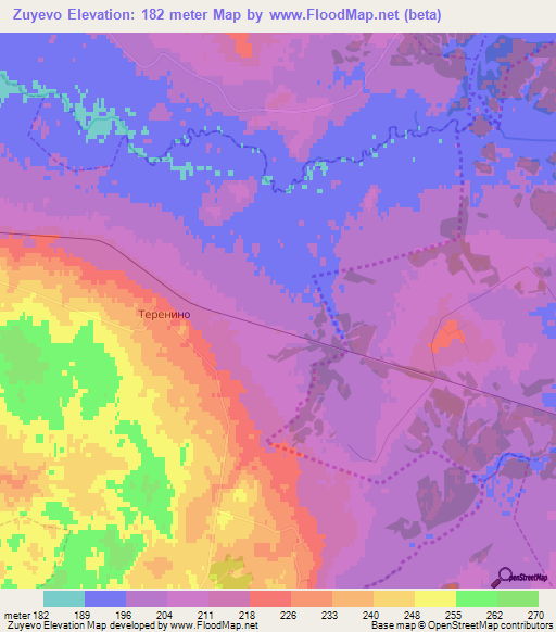 Zuyevo,Russia Elevation Map