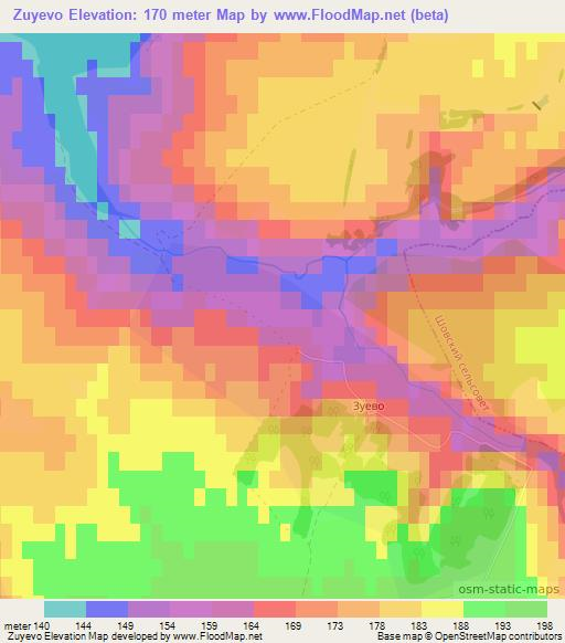 Zuyevo,Russia Elevation Map