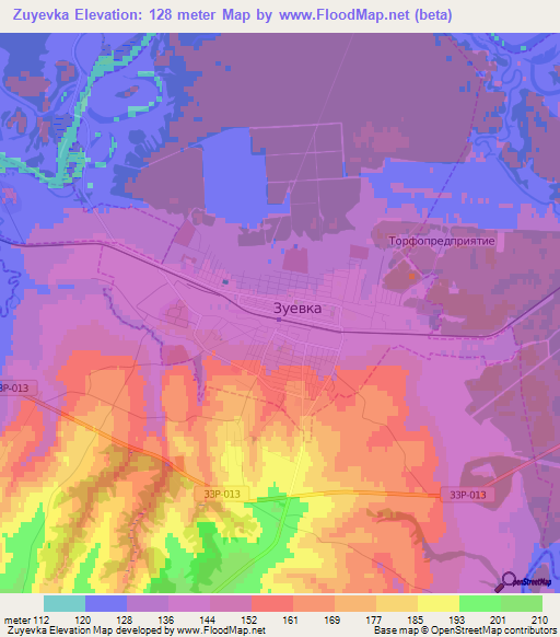 Zuyevka,Russia Elevation Map