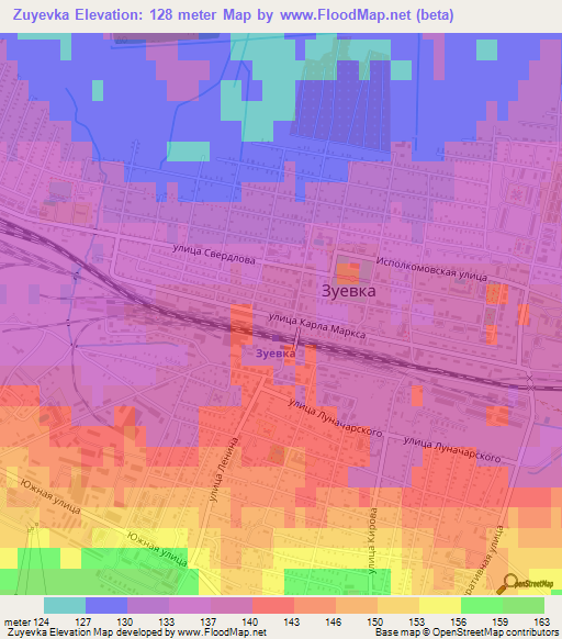 Zuyevka,Russia Elevation Map