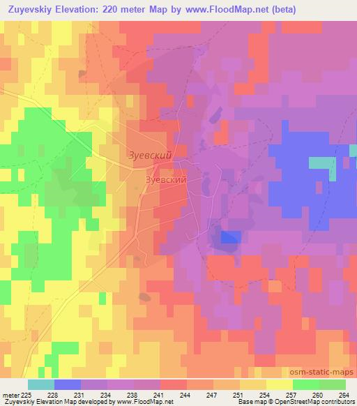 Zuyevskiy,Russia Elevation Map