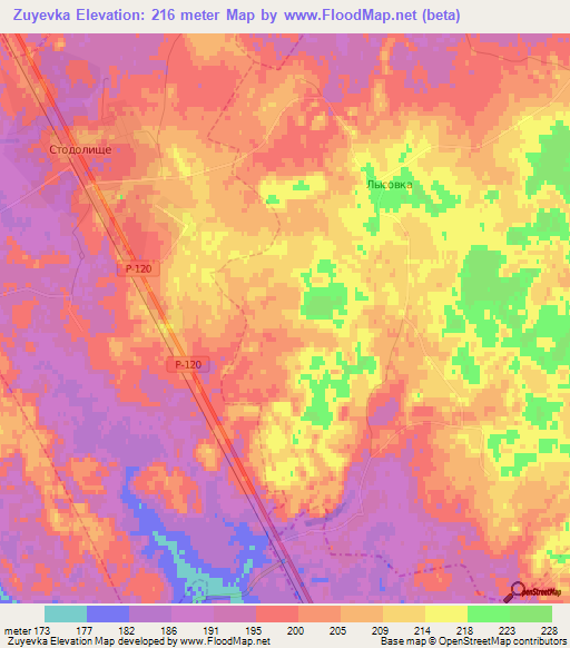 Zuyevka,Russia Elevation Map