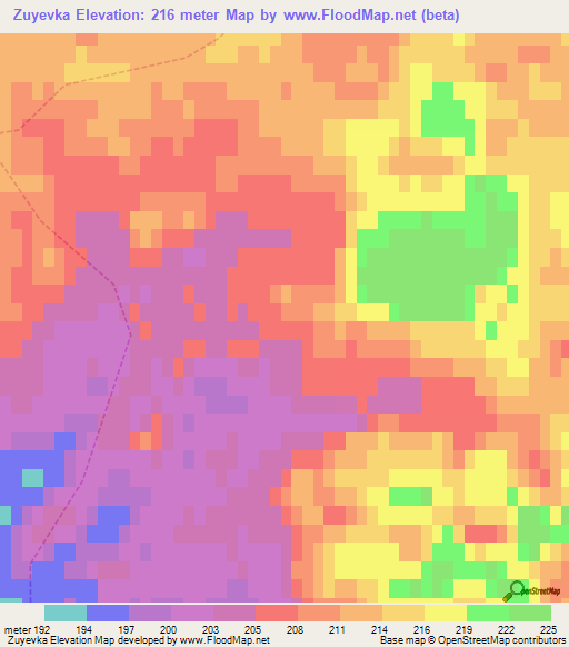 Zuyevka,Russia Elevation Map