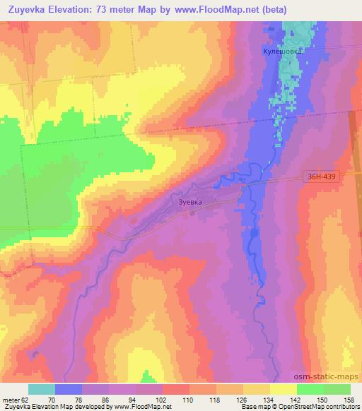 Zuyevka,Russia Elevation Map