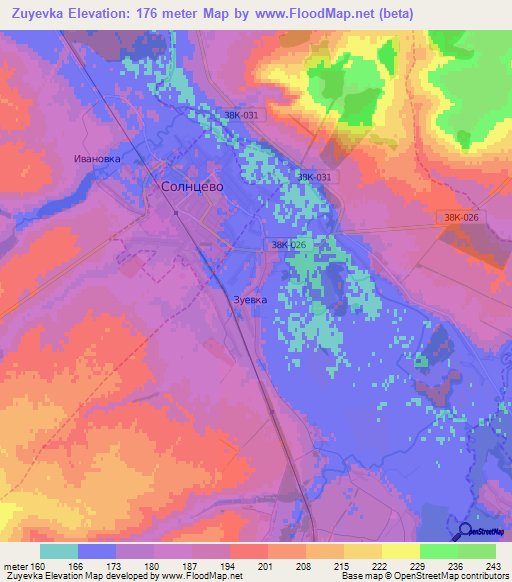 Zuyevka,Russia Elevation Map