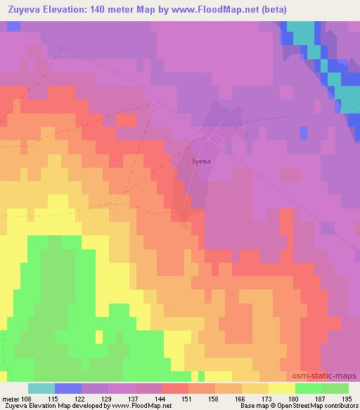 Zuyeva,Russia Elevation Map