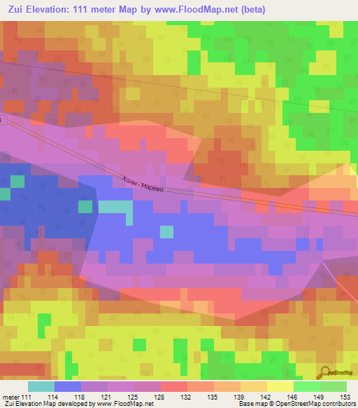 Zui,Russia Elevation Map