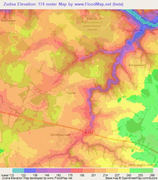 Zudna,Russia Elevation Map