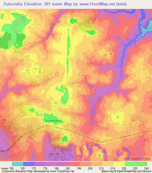 Zubovskiy,Russia Elevation Map