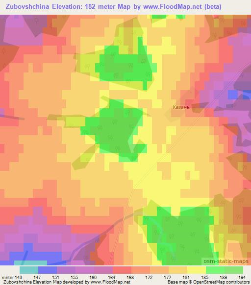 Zubovshchina,Russia Elevation Map