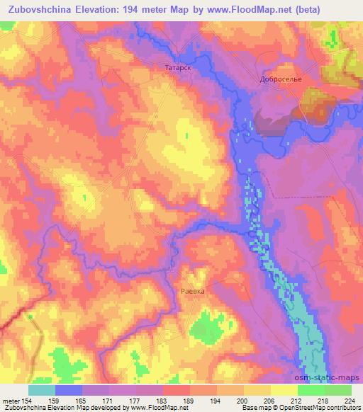 Zubovshchina,Russia Elevation Map