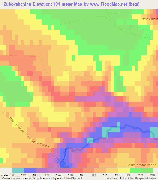 Zubovshchina,Russia Elevation Map